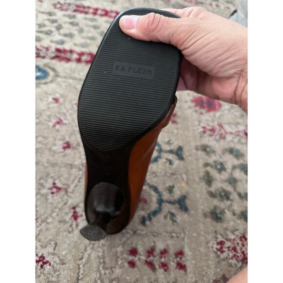 Vintage Enzo Angiolini Eadanette Brown Leather Low Loafer Pumps Heels Size 8.5 - Picture 6 of 12